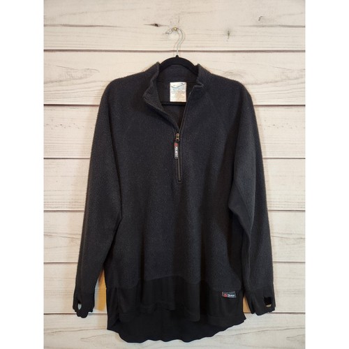 Polartec Men's Black Solid 1/2 Zip Long Sleeve Pullover Sweater Size Large