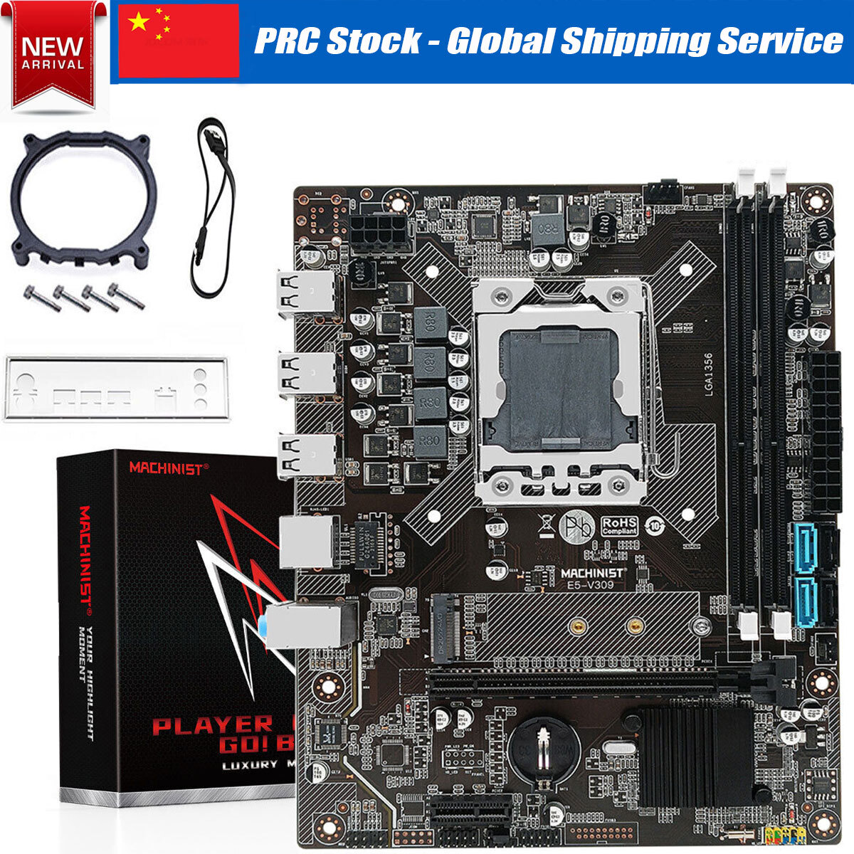 X79 V309 Motherboard LGA 1356 DDR3 REG ECC RAM Support NVME