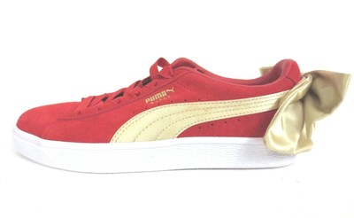 puma suede bow red