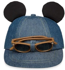 Disney Baby Mickey Mouse Hat & Sunglasses By Disney Store 12-24 mo New with Tags