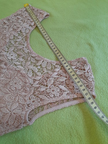 River Island Vestito Taglia UK 8 EUR 34 In Pizzo Colore Rosa Antico - Foto 10 di 12