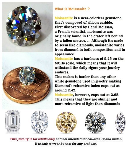10k Solid Gold , Eternity Ring Size 7.25. 1.5 carat , 7 Moissanite , Oval shaped - Picture 9 of 16