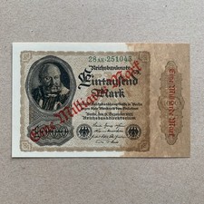 Germany 1 Milliarde Banknote German Billion Mark, 1923 P113 UNC Overprint B999