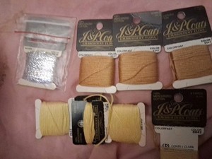 New 6 J&P Coats Silver 4510  COLORFAST 3 5347 1 2289 1 2292 Thread 4 New 2 Used