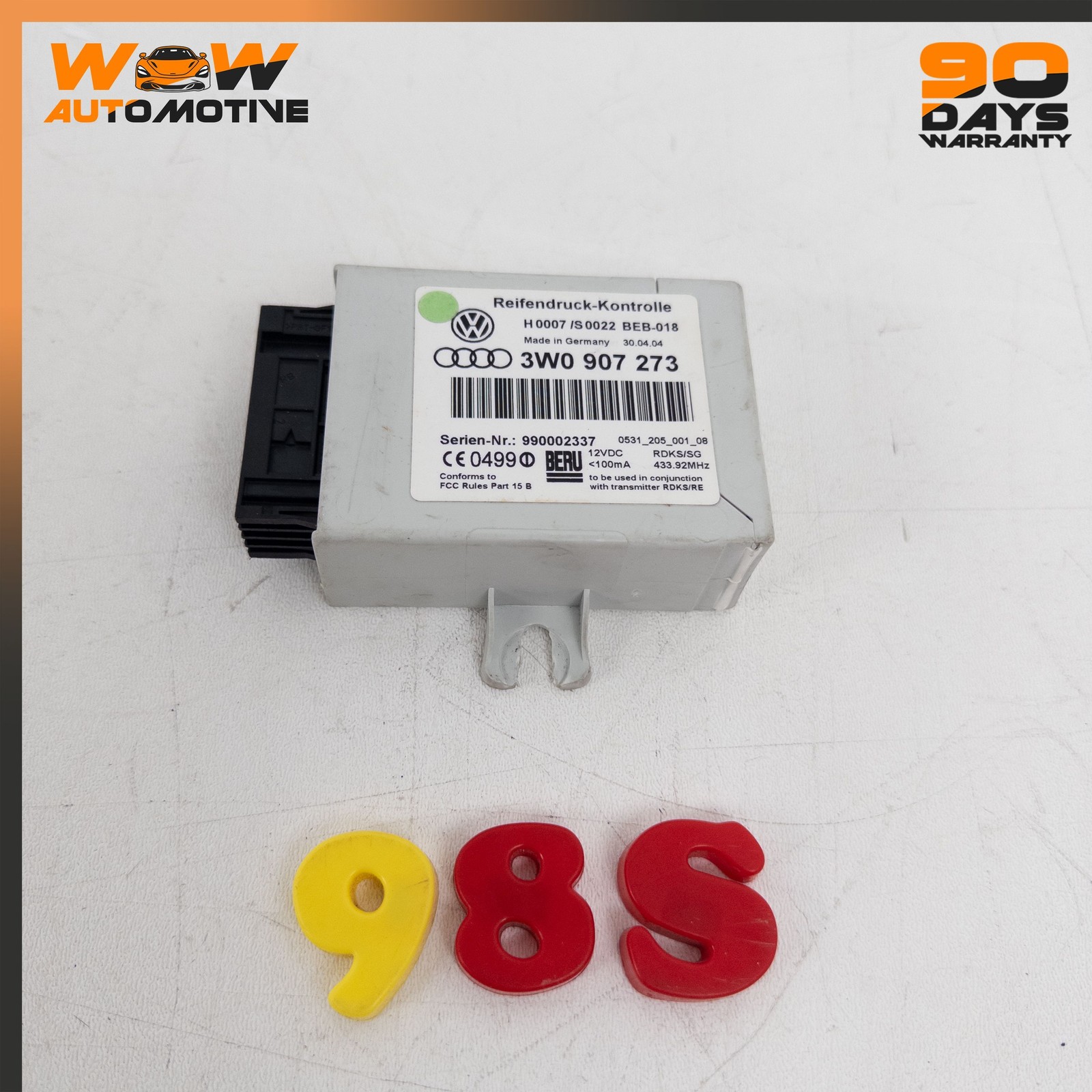 04-13 BENTLEY CONTINENTAL GT GTC TPMS TIRE PRESSURE MONITORING SENSOR OEM