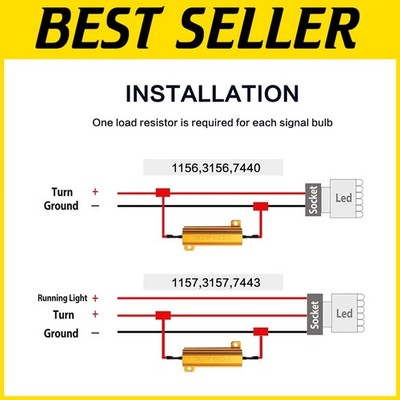 10Pcs Led Load Resistors - Fix Hyper Flash Blink Error#