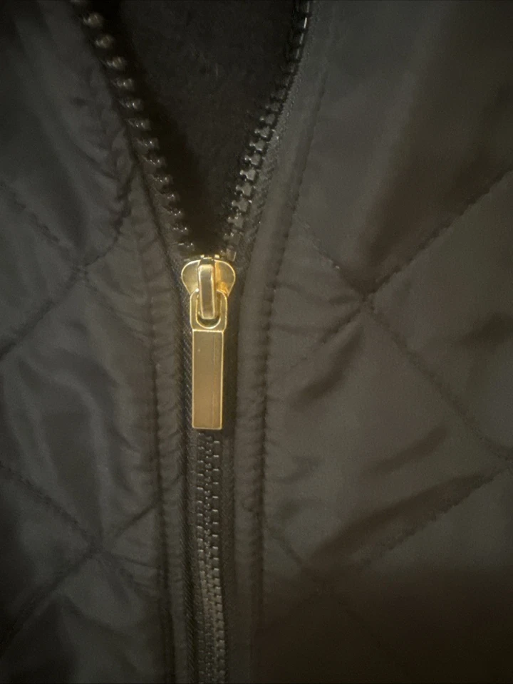 Chaleco acolchado ligero con cremallera Bit And Bridle para mujer talla 2X forrado de lana negro Foto 3 de 4