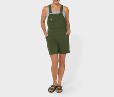 Duluth Women's Heirloom Gardening 7" Short Overalls Deep Sage NWTs SALE