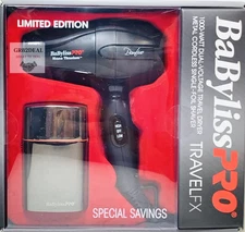 SEALED! BaByliss PRO TRAVELFX Cordless Single Foil Shaver & Nano Dryer BNTPROFX