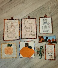 Handmade Lot Of 8 Fall Pumpkins Decor Crafts