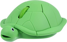 Portable Wireless Turtle Mouse - Silent Optical USB for PC and Laptops