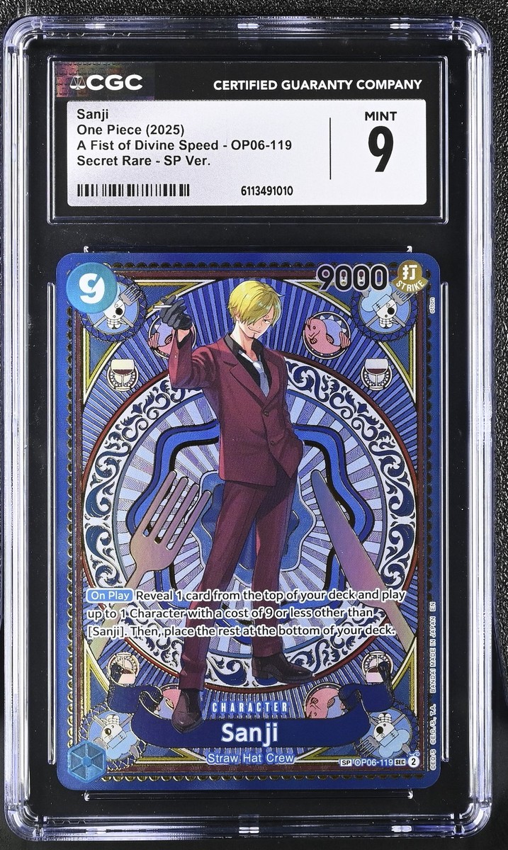Sanji (SP) OP06-119 A Fist of Divine Speed Foil for sale online | eBay