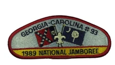 1989 Jamboree Georgia - Carolina Council GA JSP RED Bdr (VT1015)