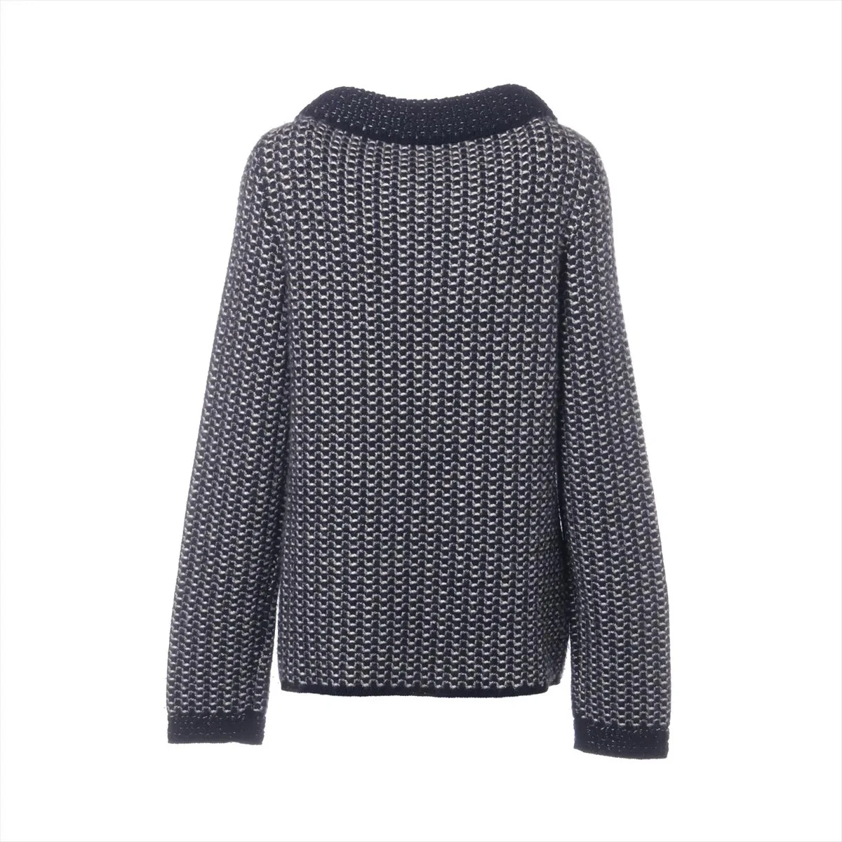 Chanel Coco Button P44 giacca maglia cashmere 40 donna blu navy P44439K04703