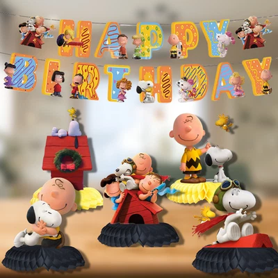 JEWELESPARTYZ Snoopy Dog PARTY SUPPLIES BIRTHDAY DECORATION BALLOON TABLEWARE CUP PLATE