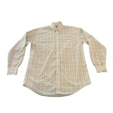Brooks Brothers Mens Non-Iron Cotton Plaid Button Down Shirt Green Blue Pink M