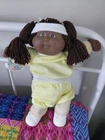 Vintage 1984 African American Cabbage Patch Kid, Brown Ponytails, Brown Eyes,...