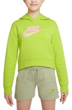 Nike Girl's Club Fleece Pullover Hoodie Atomic Green DC7206-321