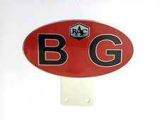 Front Grill Decal Badge (Metal) FITS Vintage Car "B G" British Guiana