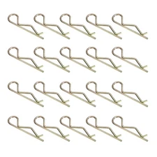 30Pcs Hitch Pin Clip, 5x130mm Zinc-Plated Spring Steel Retaining R Clip, Gold