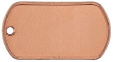 SUPPLY DEPOT MILSPEC G.I. Dog Tag, Copper. Made in South Korea. Box of 100 tags