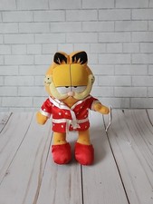 Garfield Plush Valentine's Day Red Hearts Robe Slippers Russel Stover