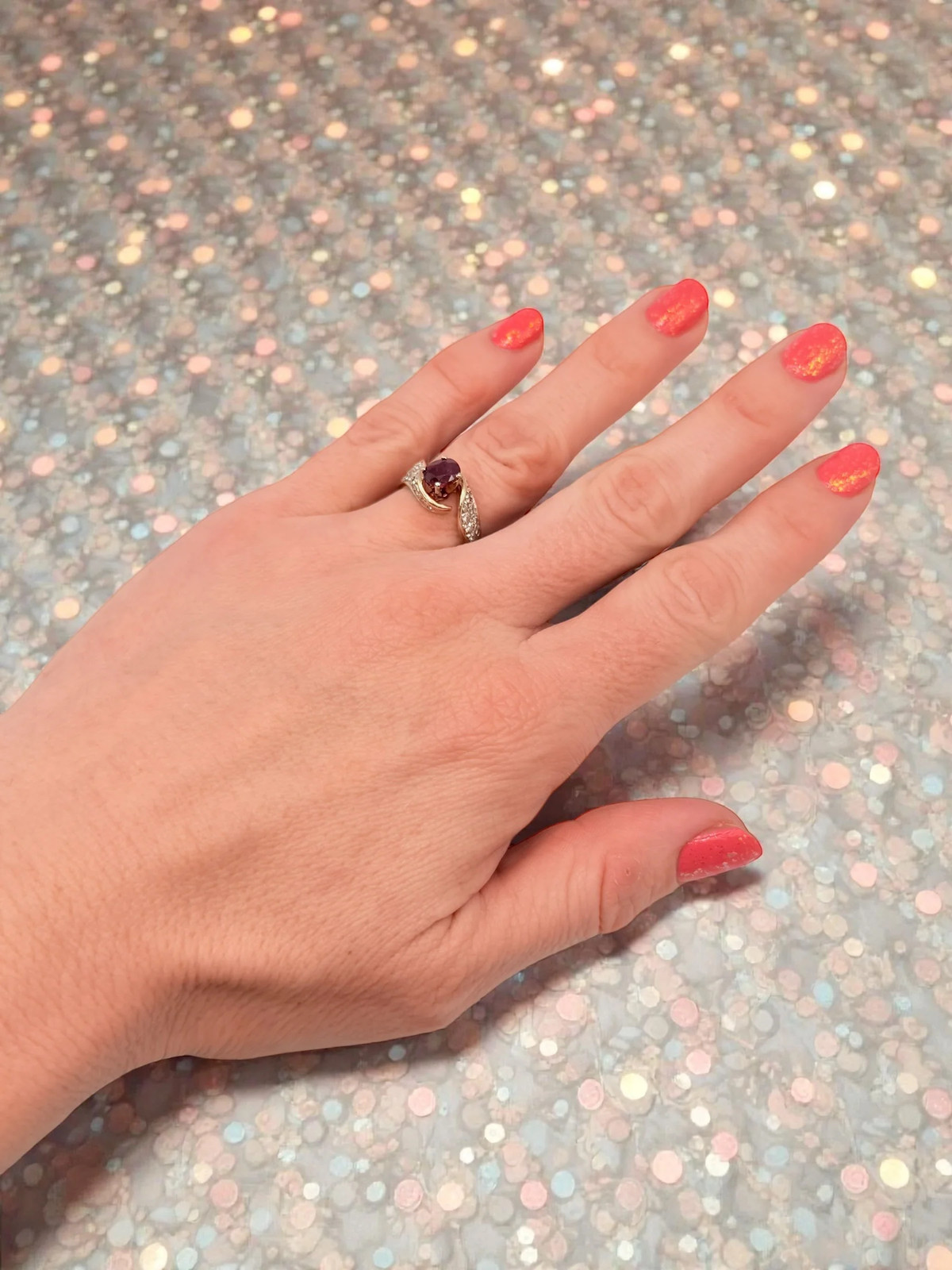 Solid 14K Yellow Gold Ruby Ring with 24 Diamond A… - image 20