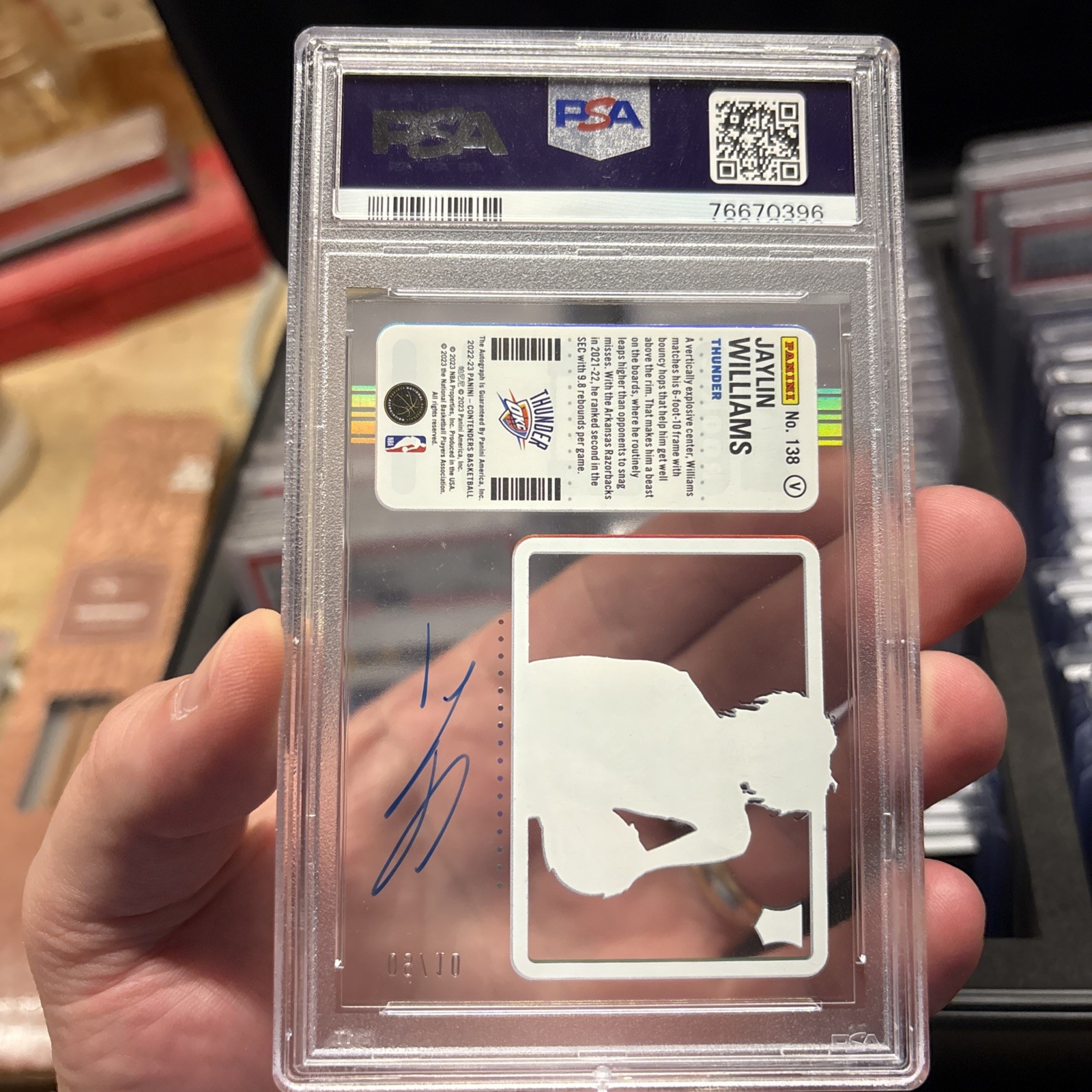 2022 Contenders JAYLIN WILLIAMS Rookie Variation Acetate ON CARD AUTO PSA 8 /10 view 2