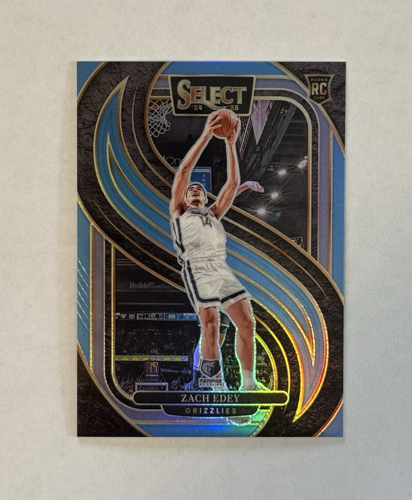 Zach Edey 2024-25 Panini Select Premier #192 Light Blue Prizm /299 Rookie