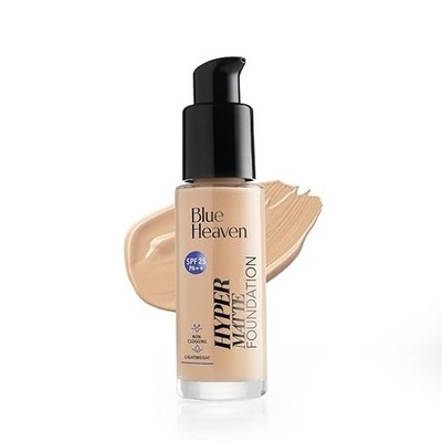 Blue Heaven Hyper Matte Foundation für Gesichts-Make-up mit LSF 25 PA++, Matt...