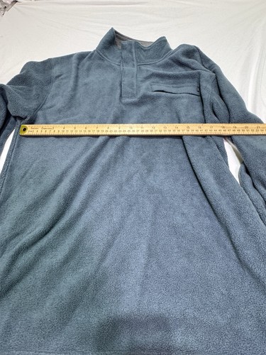 Free Fly Sweatshirt Mens Large Green Fleece Performance Bamboo 1/4 Snap Pullover - Picture 5 of 7