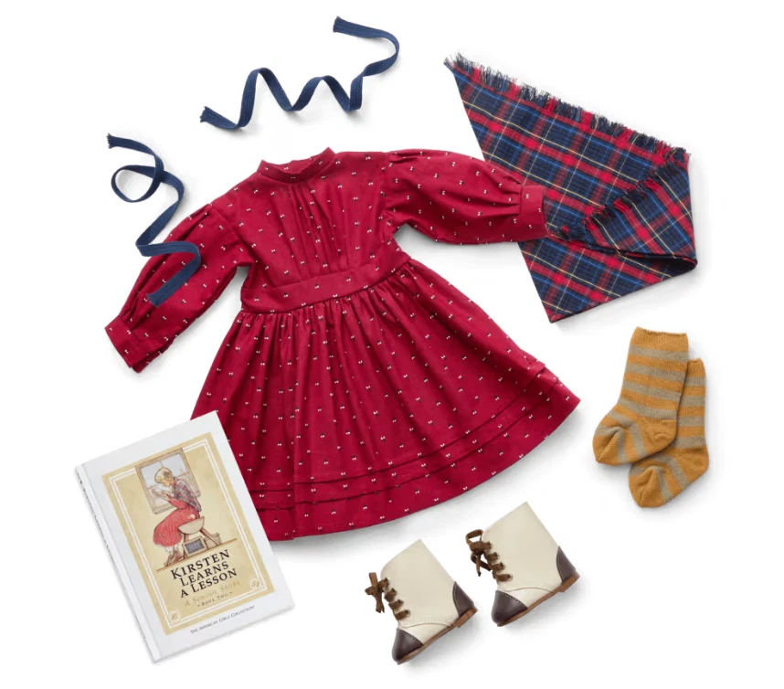 birthday dress mom and daughter Historical Characters Kirsten's™ Birthday Outfit for 18-inch Dolls & Book  (Historical Characters) at CoolSprings Galleria in Franklin, TN main image 1