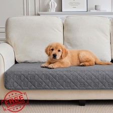 Waterproof Dog Couch Cover Grey Paw Print Quilted 30x80 inch