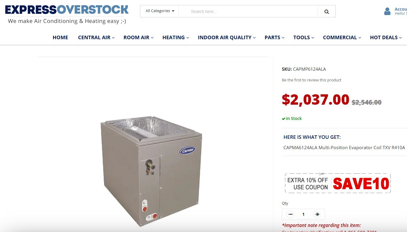 Carrier Bryant 5 Ton Evaporator AC AIR CONDITIONING COIL Goodman R-410a Mr Cool