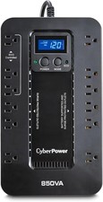 EC850LCD Ecologic UPS Battery Backup and Surge Protector, 850VA/510W, 12 Outl...