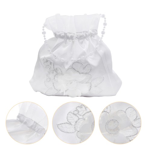 Bridal Woman Travel White Bridesmaid Purse for Wedding Day - Picture 17 of 18