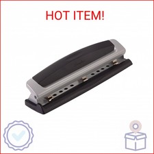 Swingline 3 Hole Punch, 10 Sheet Capacity Three Hole Puncher 3 Ring, Adjustable