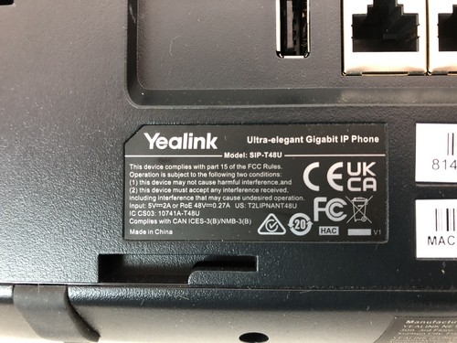 Yealink SIP-T48U Ultra-Elegant IP Phone set| Factory Box | Excellent Condition - Picture 8 of 9
