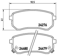 Brembo Bremsbelagsatz, Scheibenbremse P 30 033 FüR Kia Hyundai