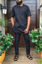 men's african kaftan top and pant set ,african men  s clothing