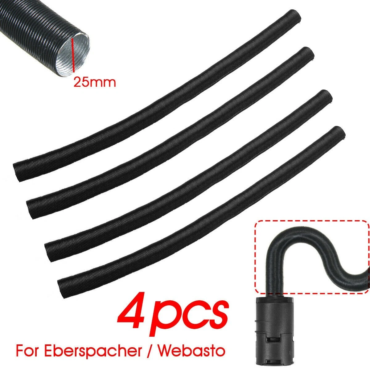 Black intake pipe flame waterproof flexible heat pipe heat resistance new |  eBay