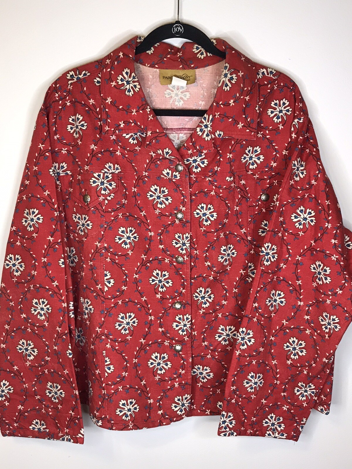 Giacca pony vintage dipinta taglia 3x