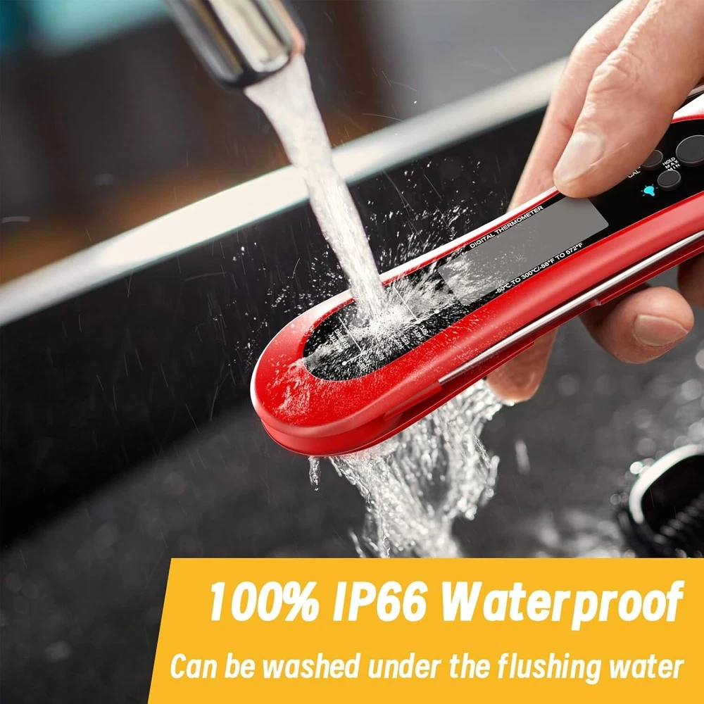 Meat Thermometer Digital, Instant Read Food Thermometer - Waterproof for Cooking