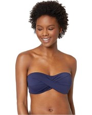 Tommy Bahama L124240 Pearl Twist Bandeau Bra Mare Navy Women's Size S