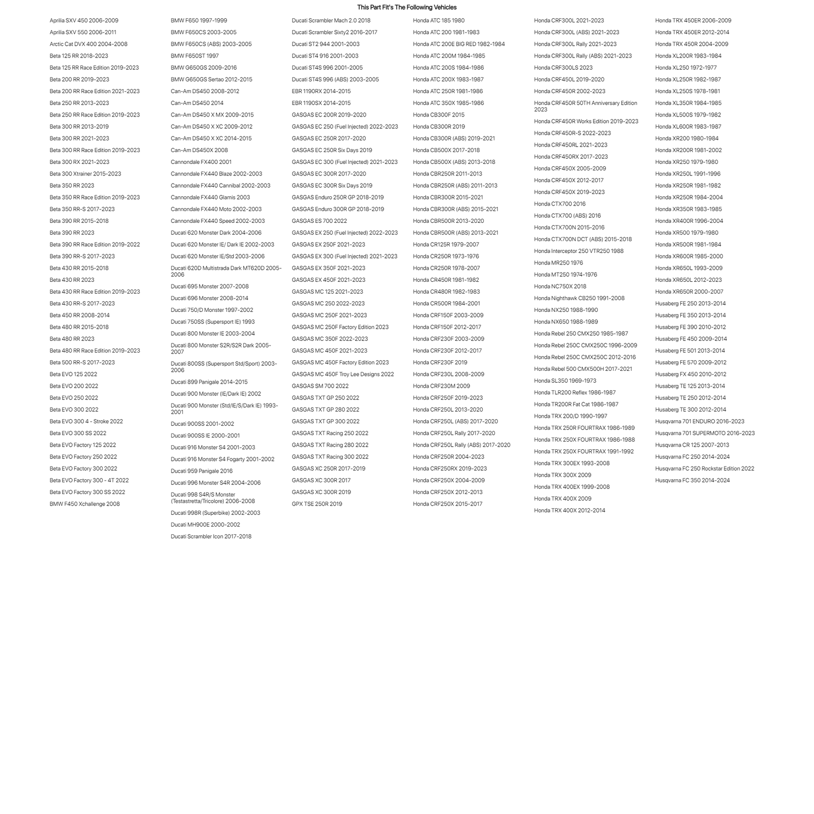 Tusk 520 Gold XRing Chain Master Link For SUZUKI VStrom 650XT 2015