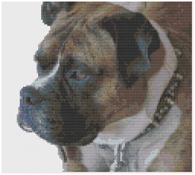 Cross Stitch Pattern by Florashell - Boxer Dog