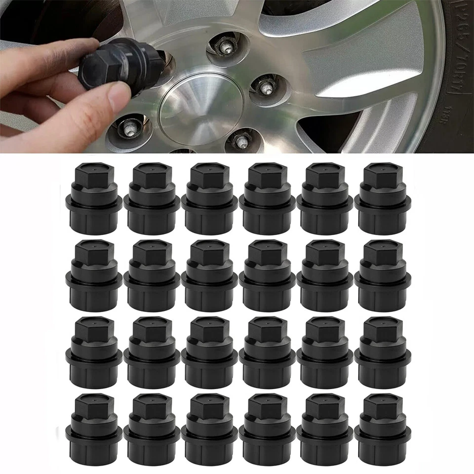 Tapa de cubierta de inserción de tuerca de rueda 24x apta para Chevrolet K3500 GMC Savana 1500 2500 Foto 3 de 4