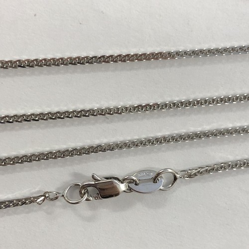 14 K Solid White Gold Chain Necklace 16 