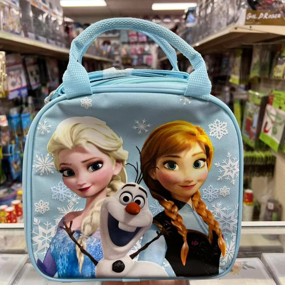 Disney Frozen Elsa Anna and Olaf Light Blue Lunch Bag Coloring Book