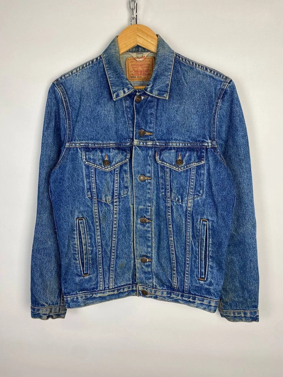 VTG Levi's Men's Long Sleeve Denim Trucker Jacket Made in Great Britain S